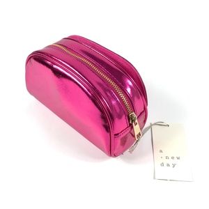 Pink Metallic Women's Zip Clutch by A New Day